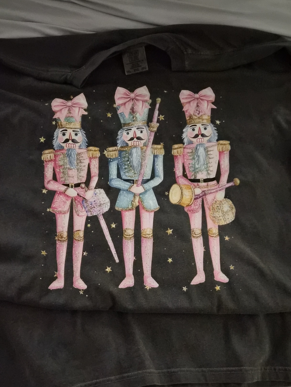 Comfort Colors Gray Shirt with Pink Accent Graphic